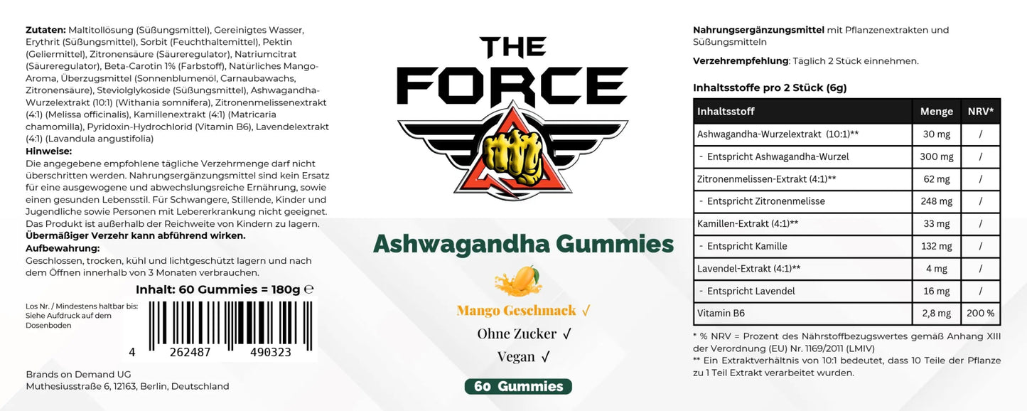 Ashwagandha Gummies - THE FORCE SPORT