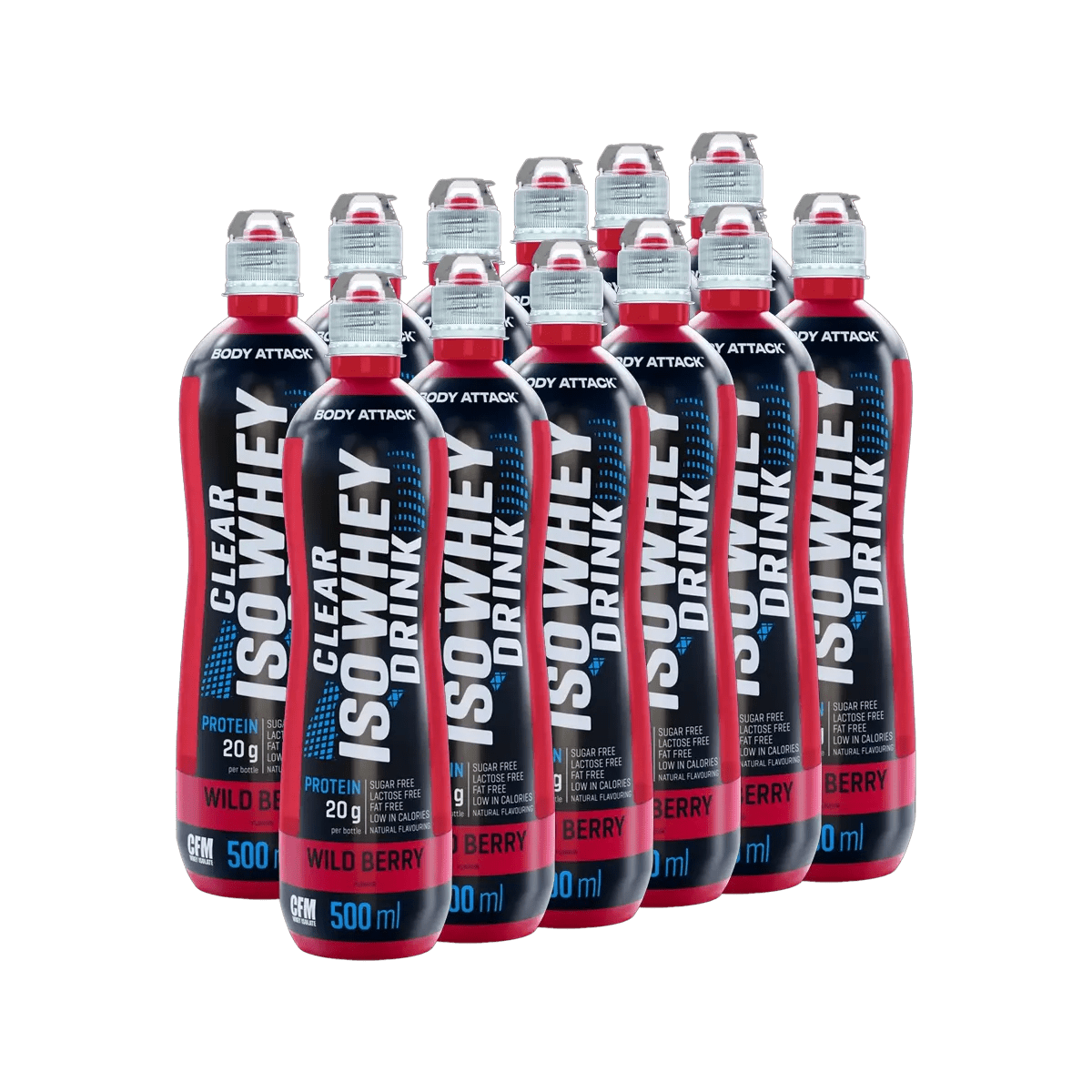Body Attack Clear Iso Whey Drink 12x500ml - THE FORCE SPORT