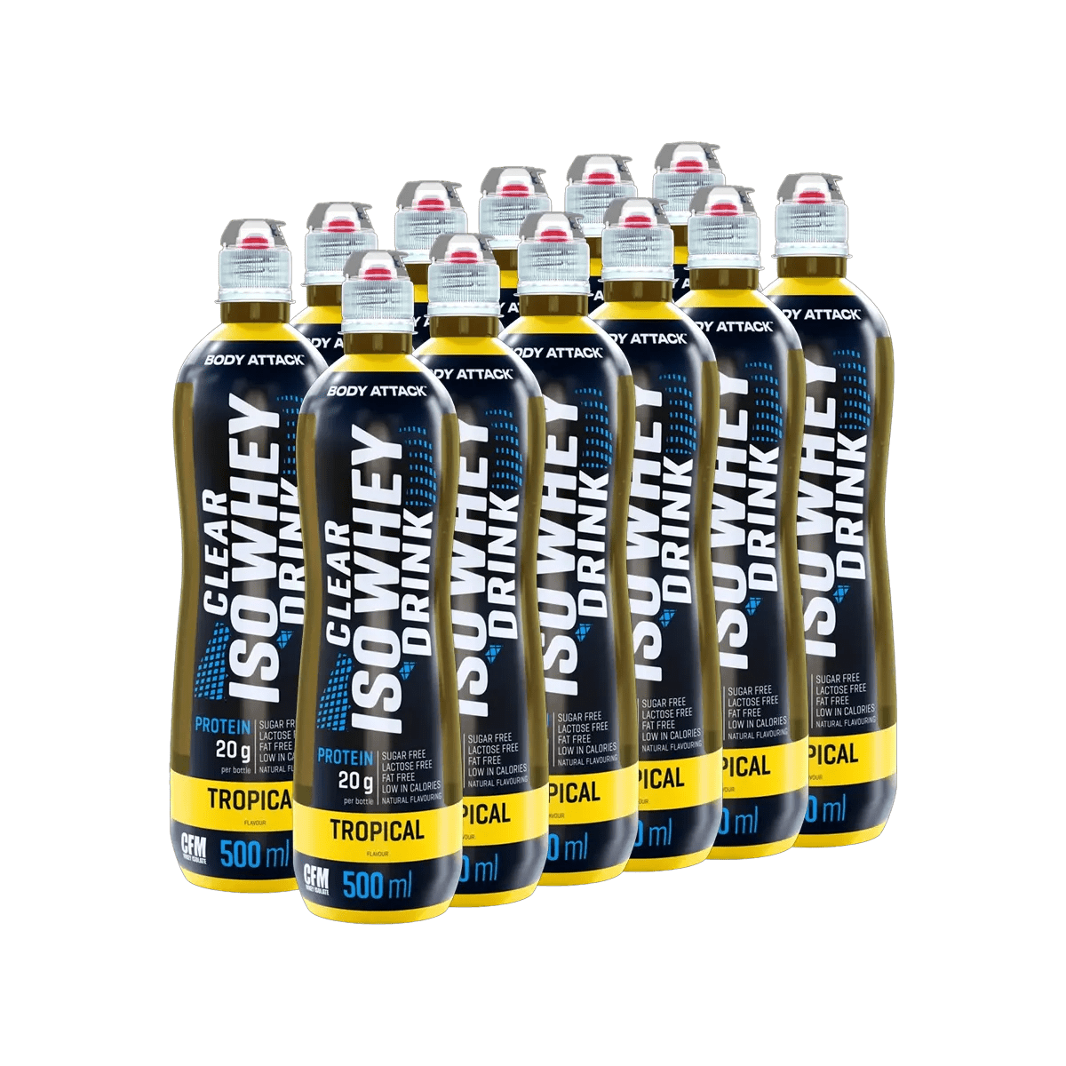 Body Attack Clear Iso Whey Drink 12x500ml - THE FORCE SPORT