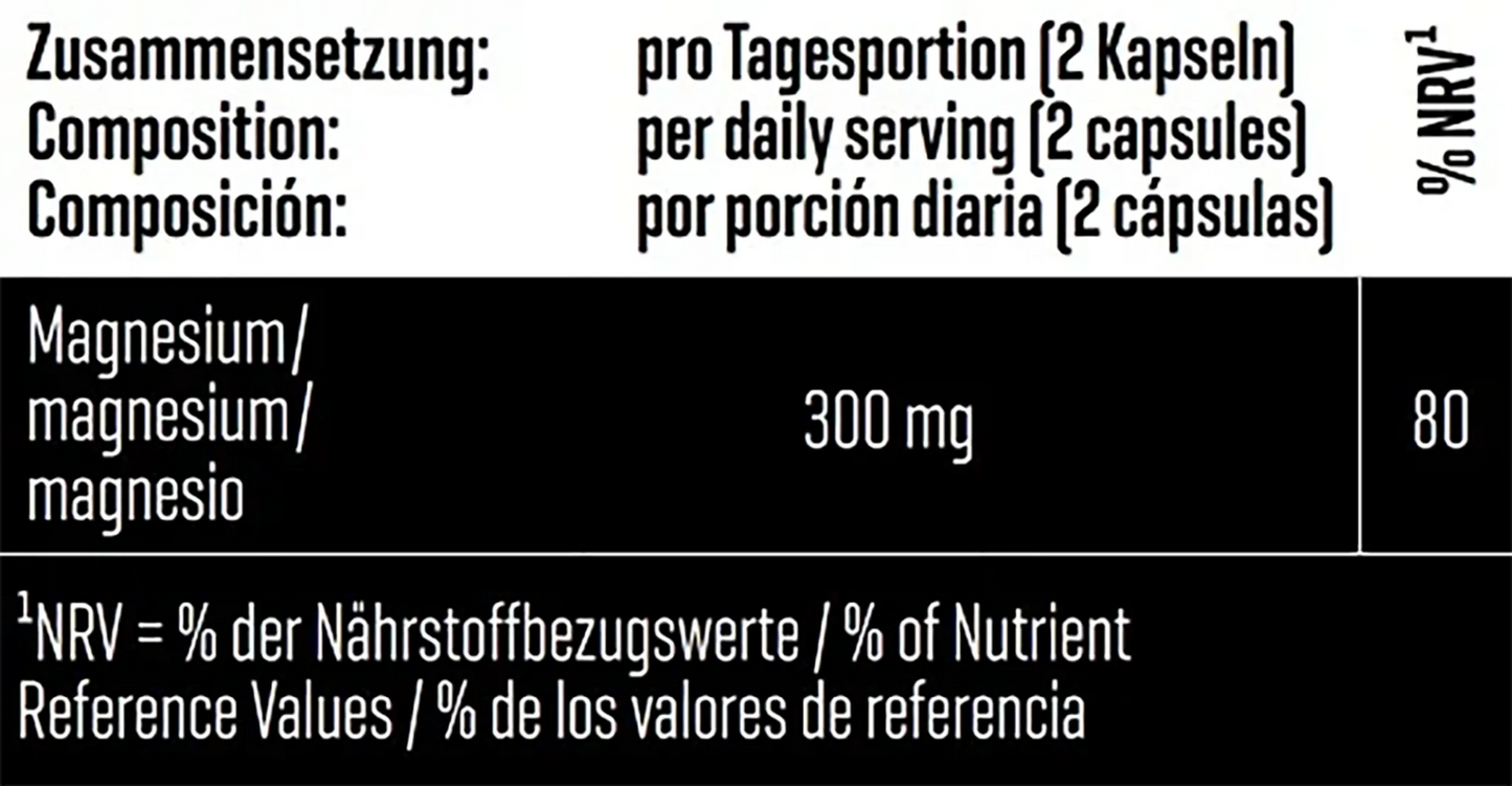 Magnesium Bisglycinat – 120 Kapseln – Body Attack