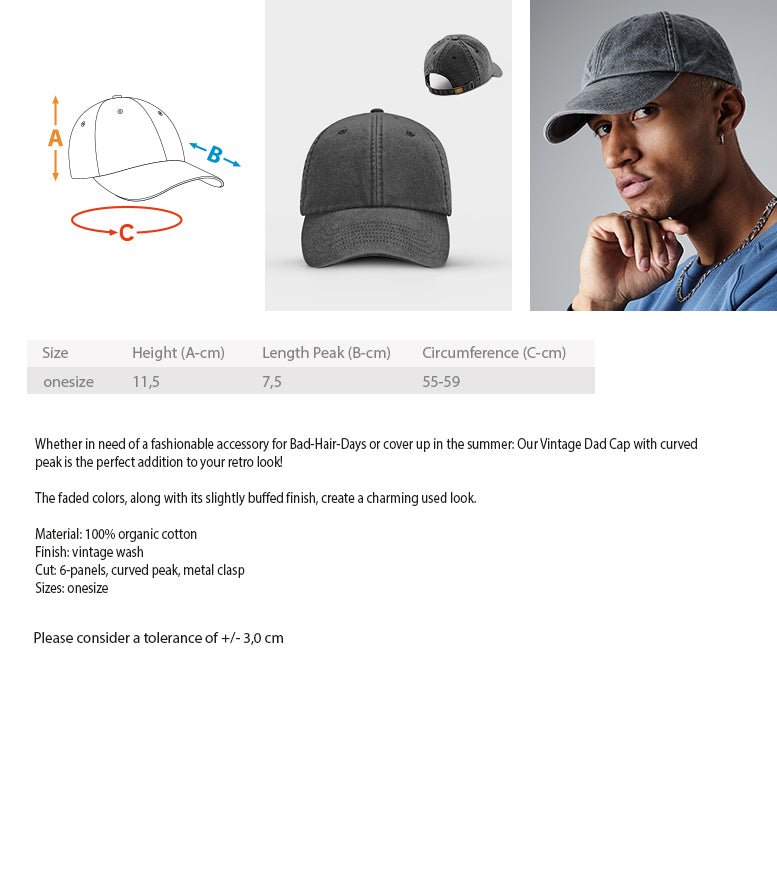 Cap - Organic Baseball Cap with Embroidery - THE FORCE SPORT