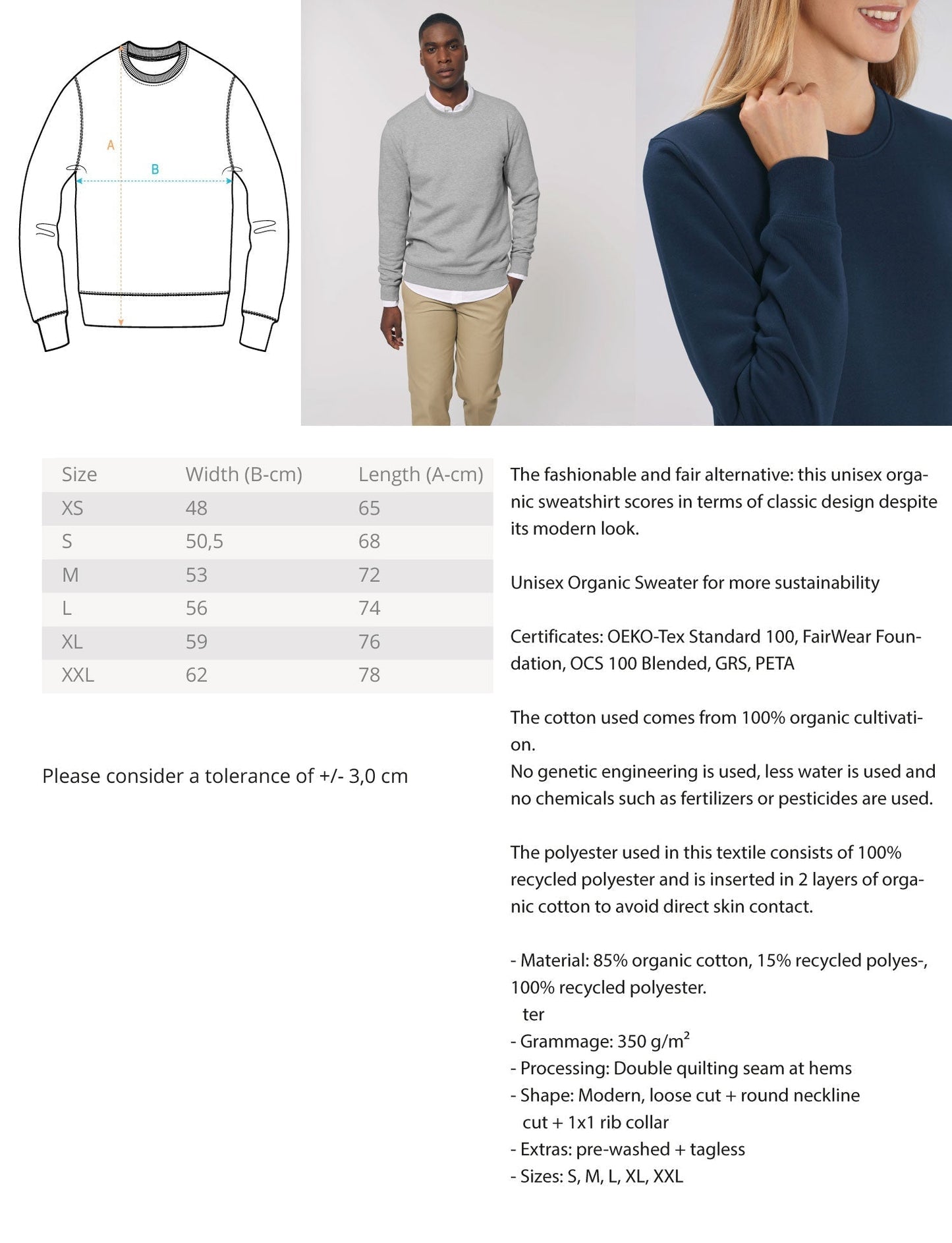 Changer Sweatshirt - Unisex Organic Sweatshirt - THE FORCE SPORT