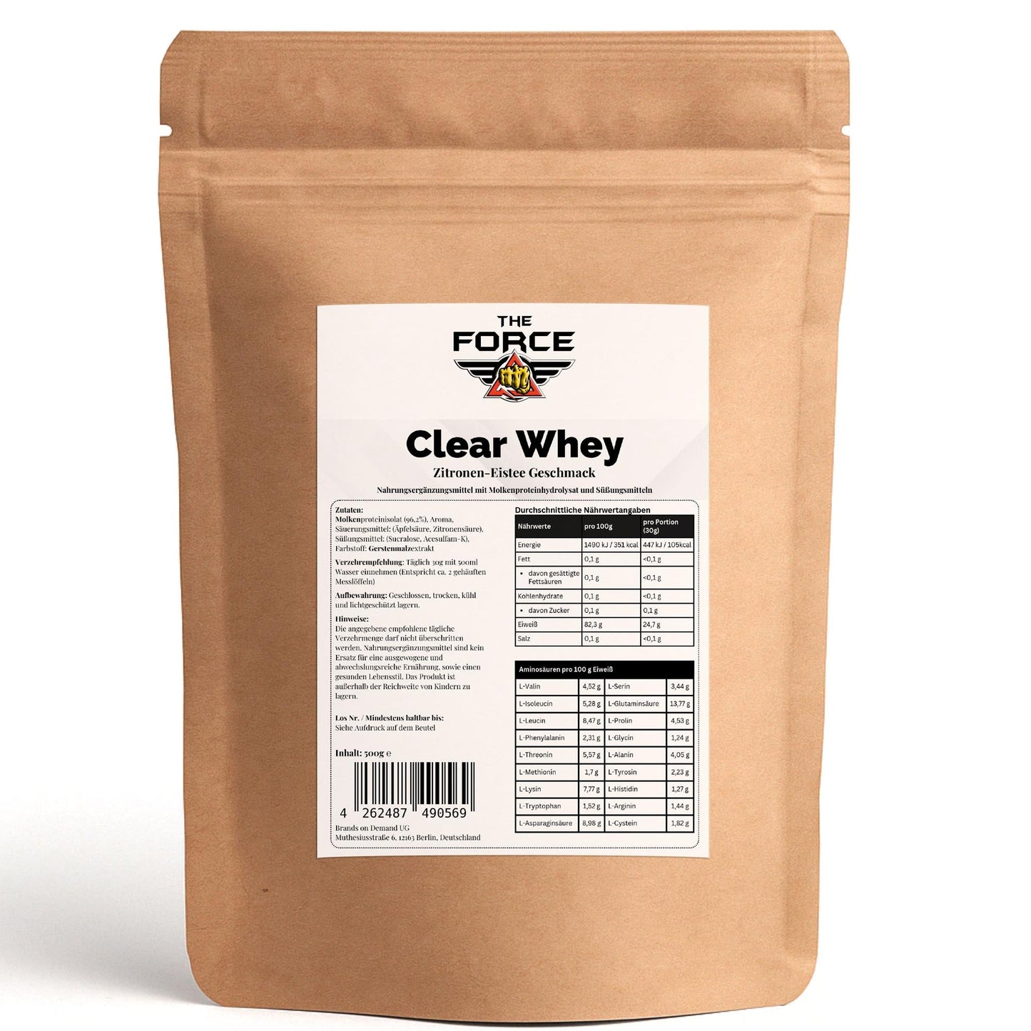 Clear Whey Protein Ice - Tea Lemon - 500g - THE FORCE SPORT