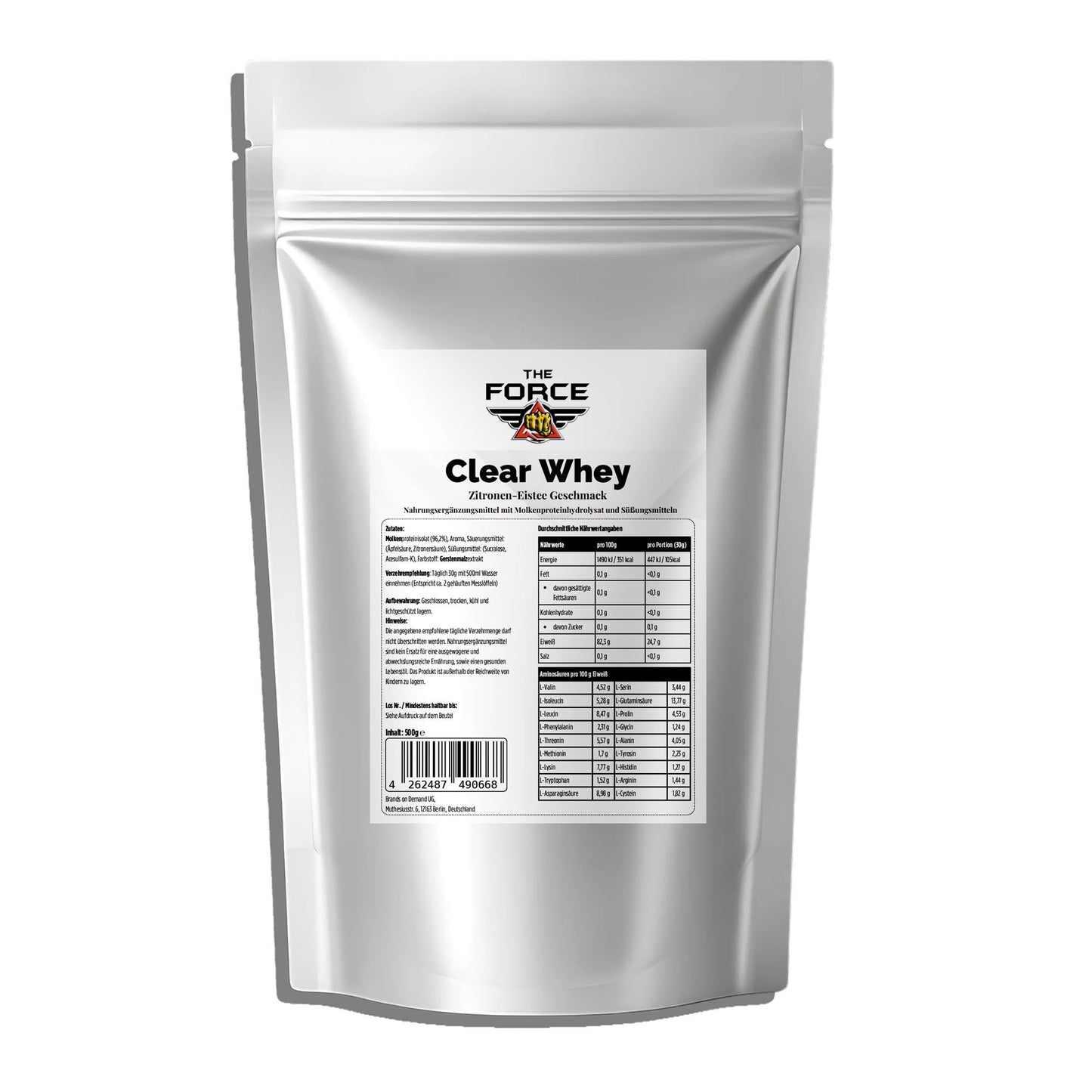 Clear Whey Protein Iced Tea Lemon - 500g - THE FORCE SPORT