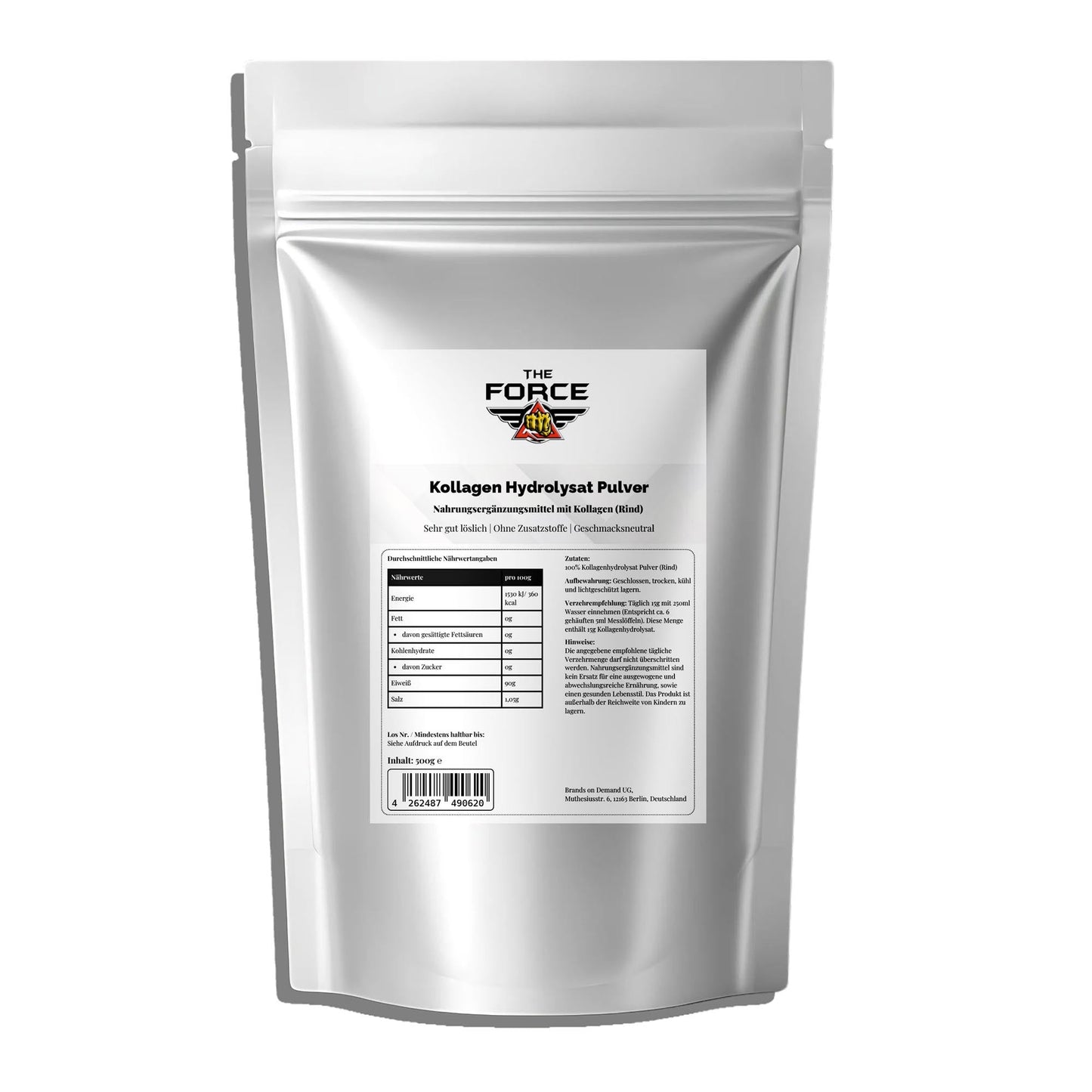 Collagen Hydrolysate Powder - 500g Doypack - THE FORCE SPORT