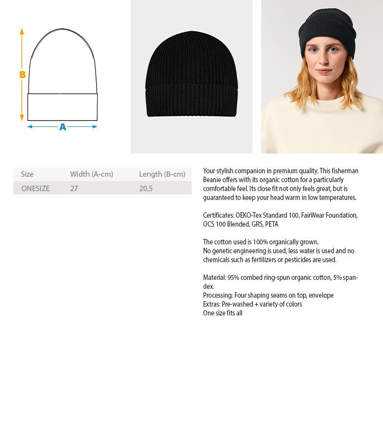 Fisherman Beanie with Embroidery - THE FORCE SPORT