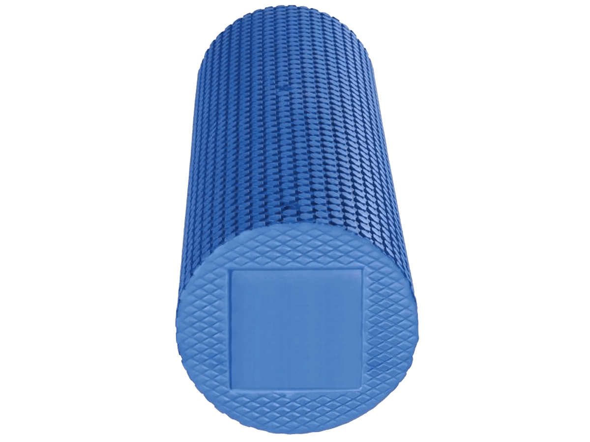 Blue textured roller on a transparent background
