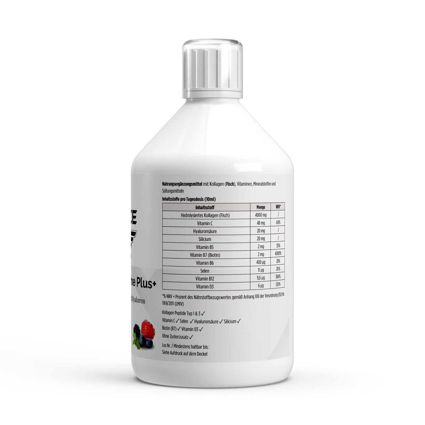Kollagen Marine Plus+ - 50 Shots - Wildbeere - 500ml - THE FORCE SPORT