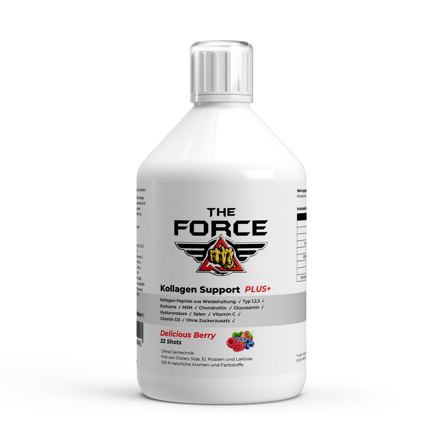Kollagen Support PLUS+ Shots - Wild Berry - 500ml - THE FORCE SPORT