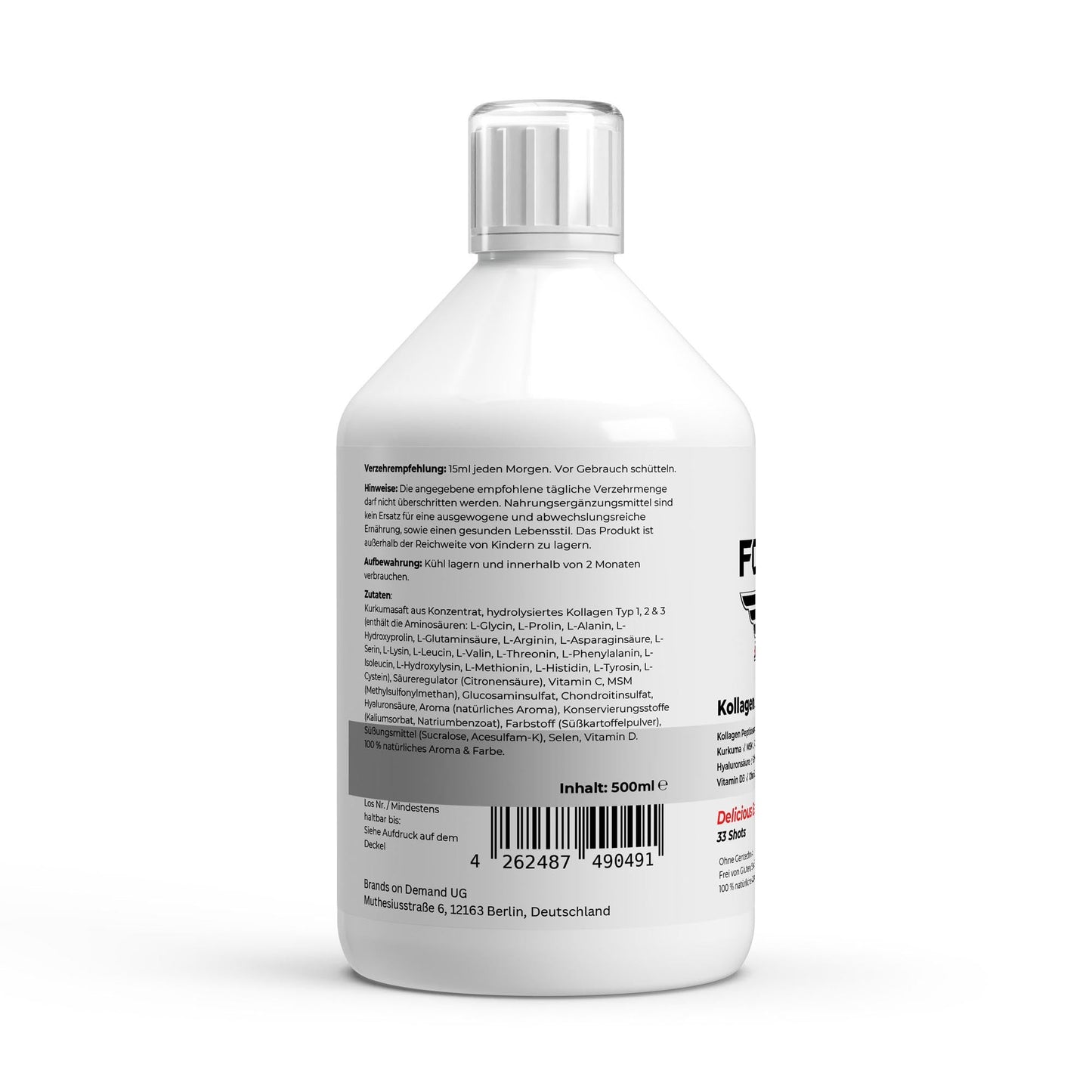 Kollagen Support PLUS+ Shots - Wild Berry - 500ml - THE FORCE SPORT
