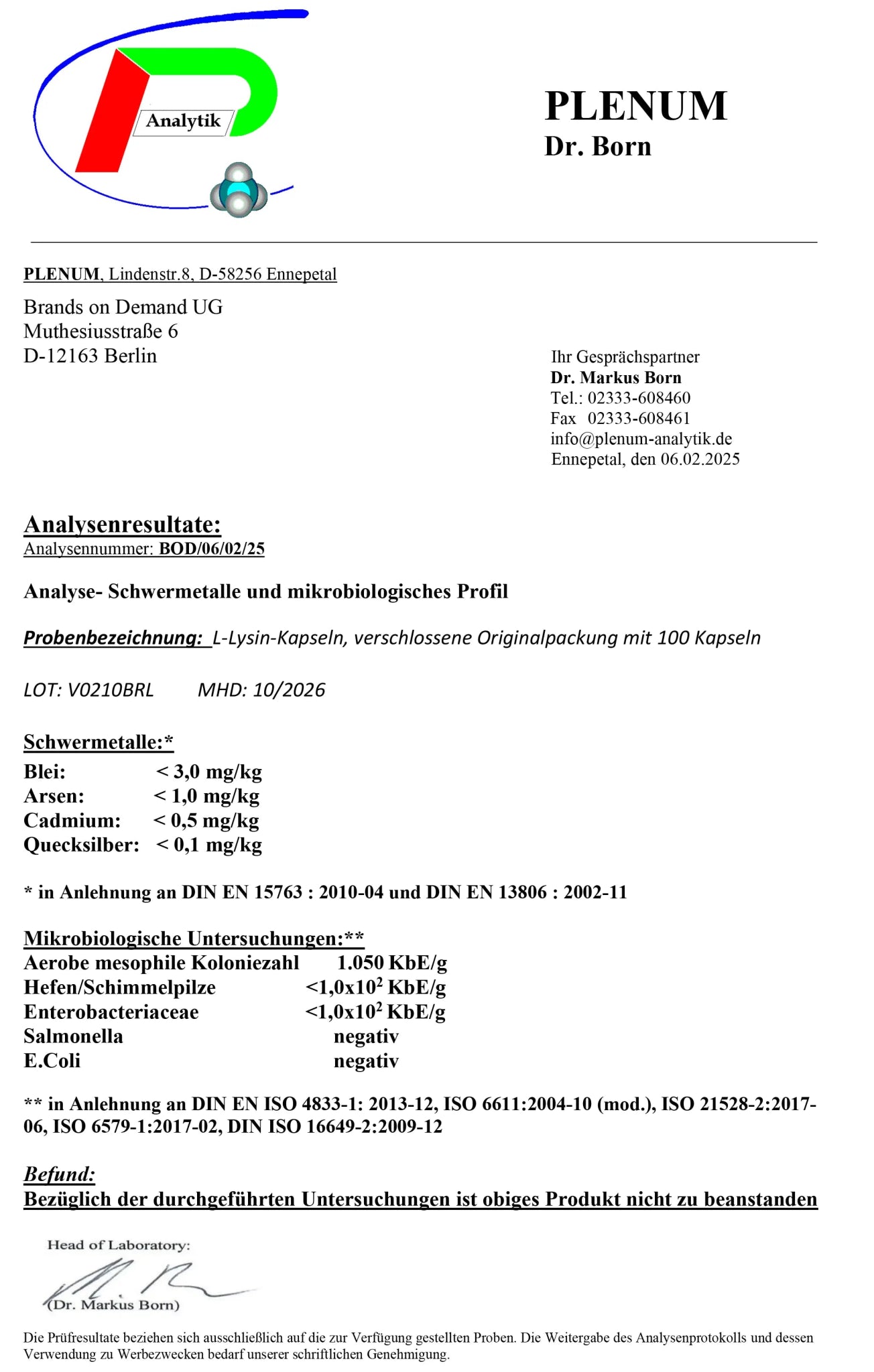L - Lysine capsules - THE FORCE SPORT