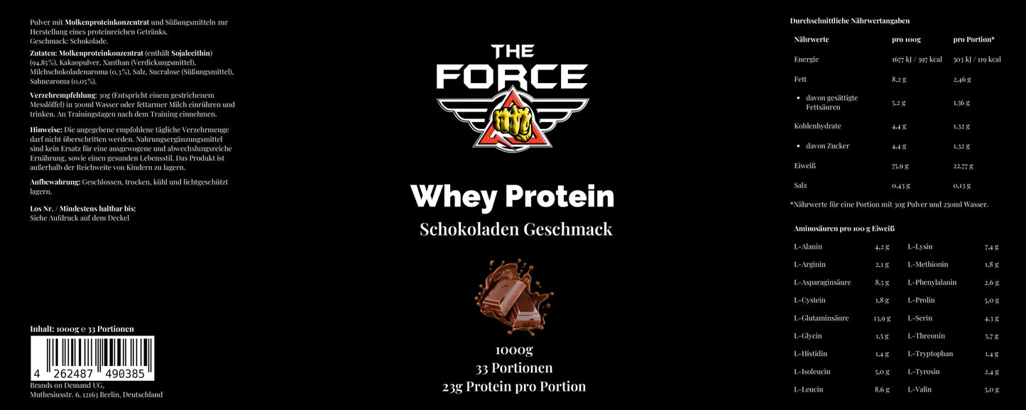 Premium Whey - Flavor: Chocolate - THE FORCE SPORT