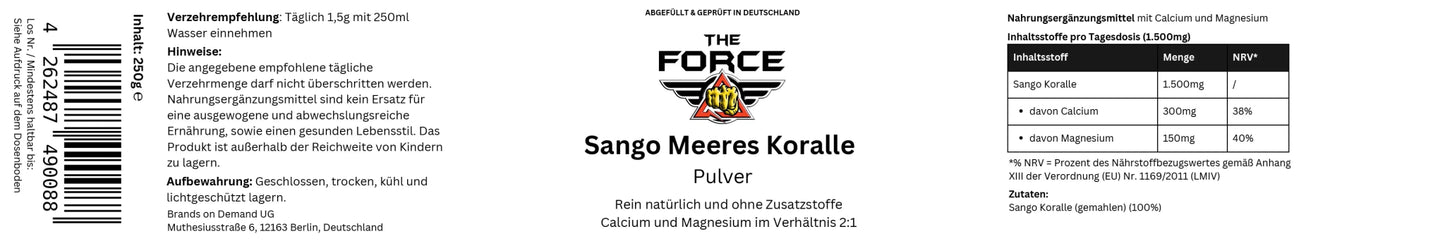 Sango Sea Coral Powder - 250g - THE FORCE SPORT
