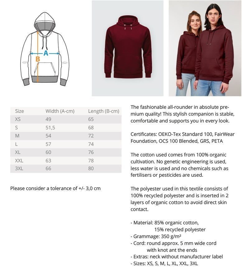 Unisex Premium Organic Hoodie with Embroidery - THE FORCE SPORT