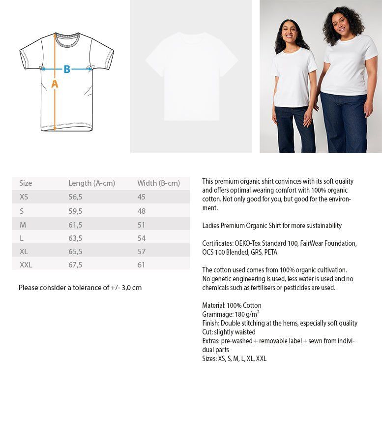 70 TKD - Ladies Premium Organic Shirt - THE FORCE SPORT
