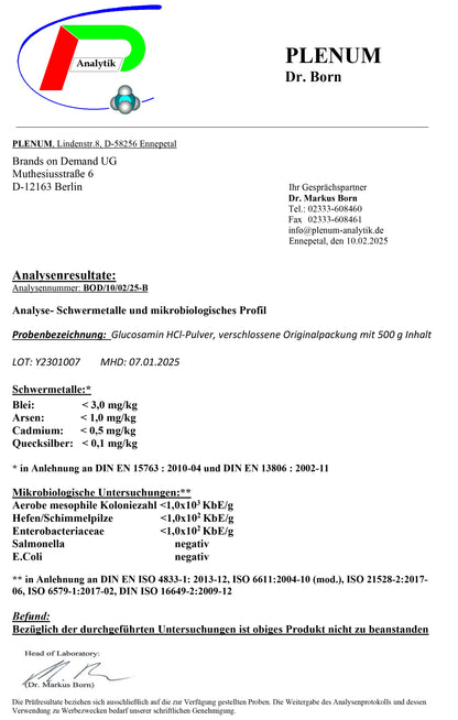 Glucosamin Pulver- 1,000g