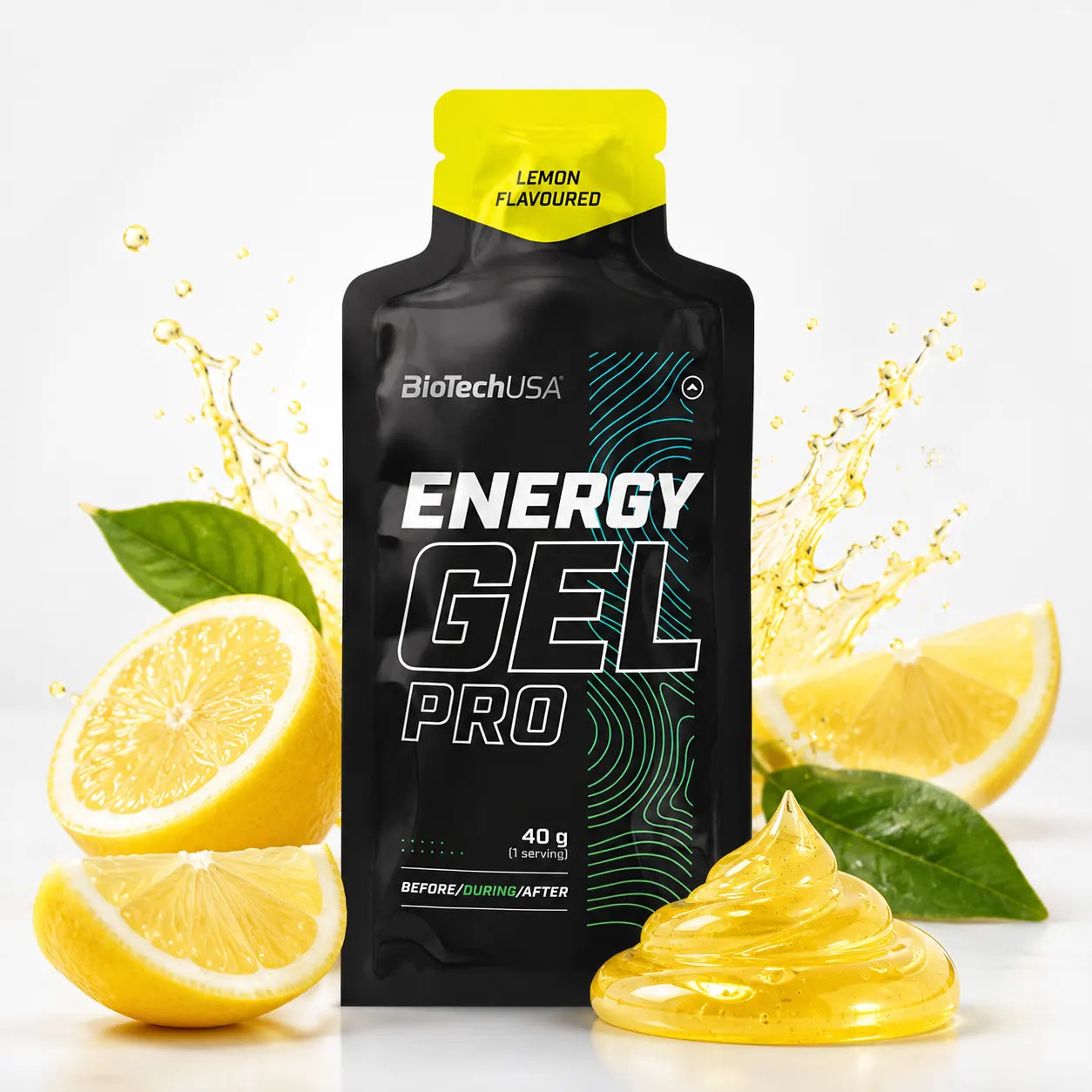 BioTechUSA Energy Gel Pro 40g – Zitrone, Kohlenhydrat-Gel mit MCT-Öl und Magnesium