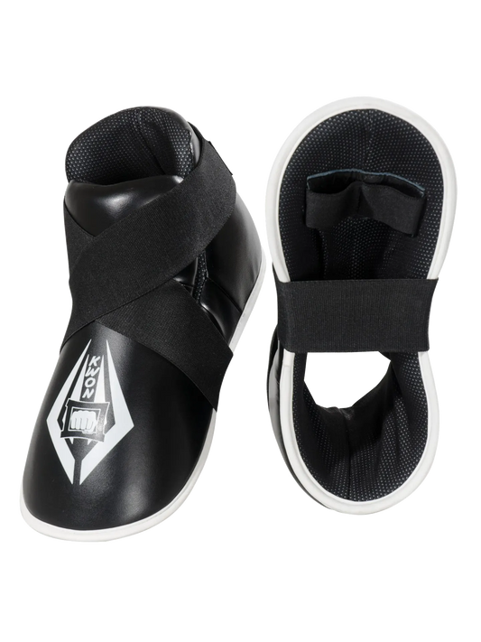 Schwarzer KWON® Schienbeinschutz mit elastischen Riemen
