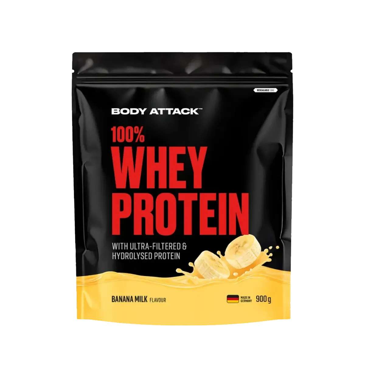 Body Attack 100% Whey Protein 900 g Molkenprotein Pulver