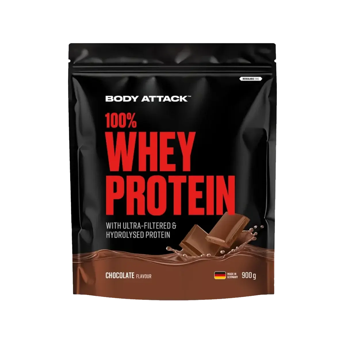 Body Attack 100% Whey Protein 900 g Molkenprotein Pulver