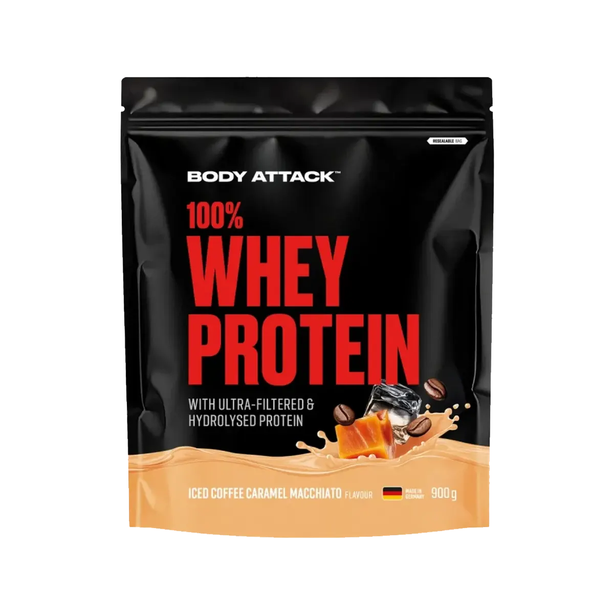 Body Attack 100% Whey Protein 900 g Molkenprotein Pulver