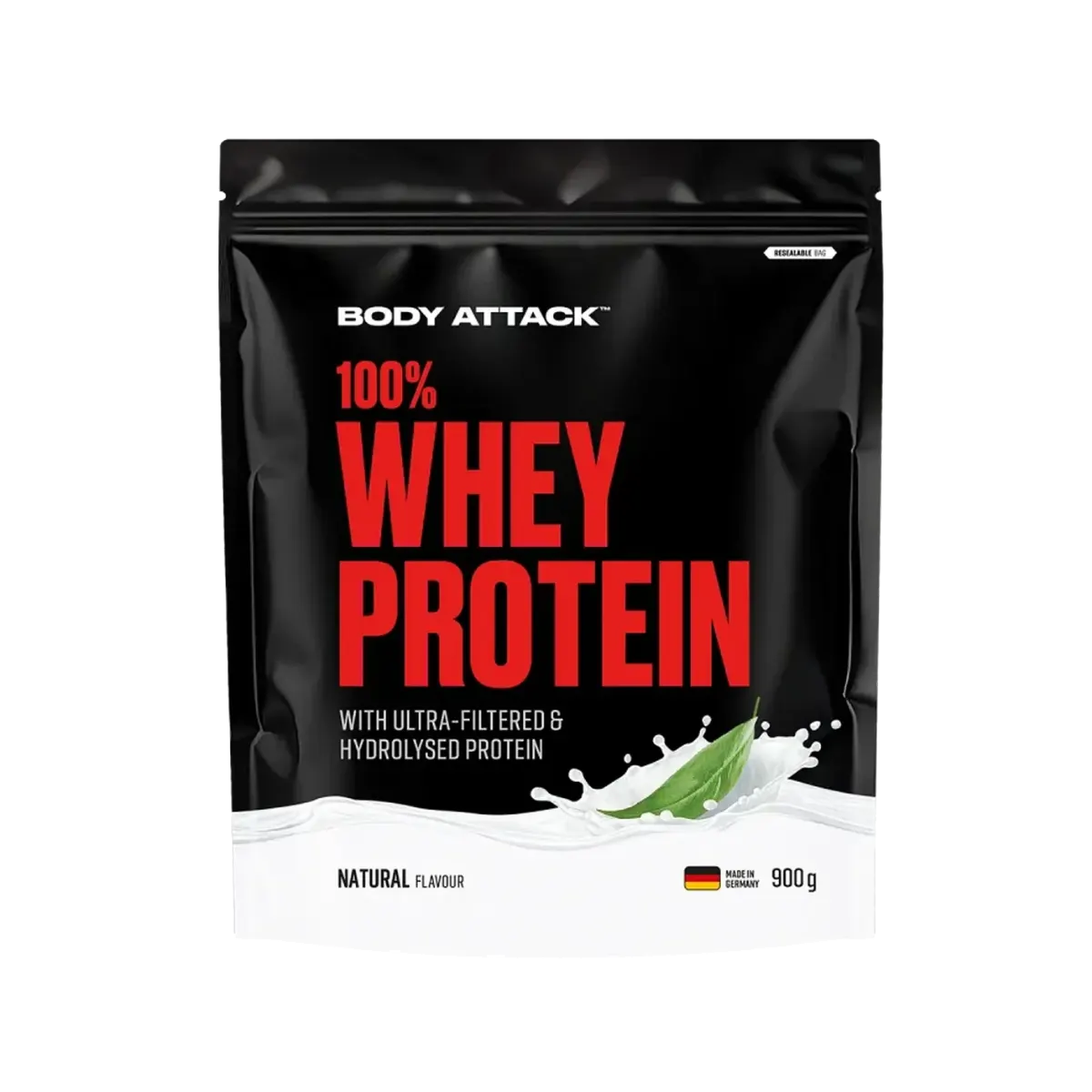 Body Attack 100% Whey Protein 900 g Molkenprotein Pulver