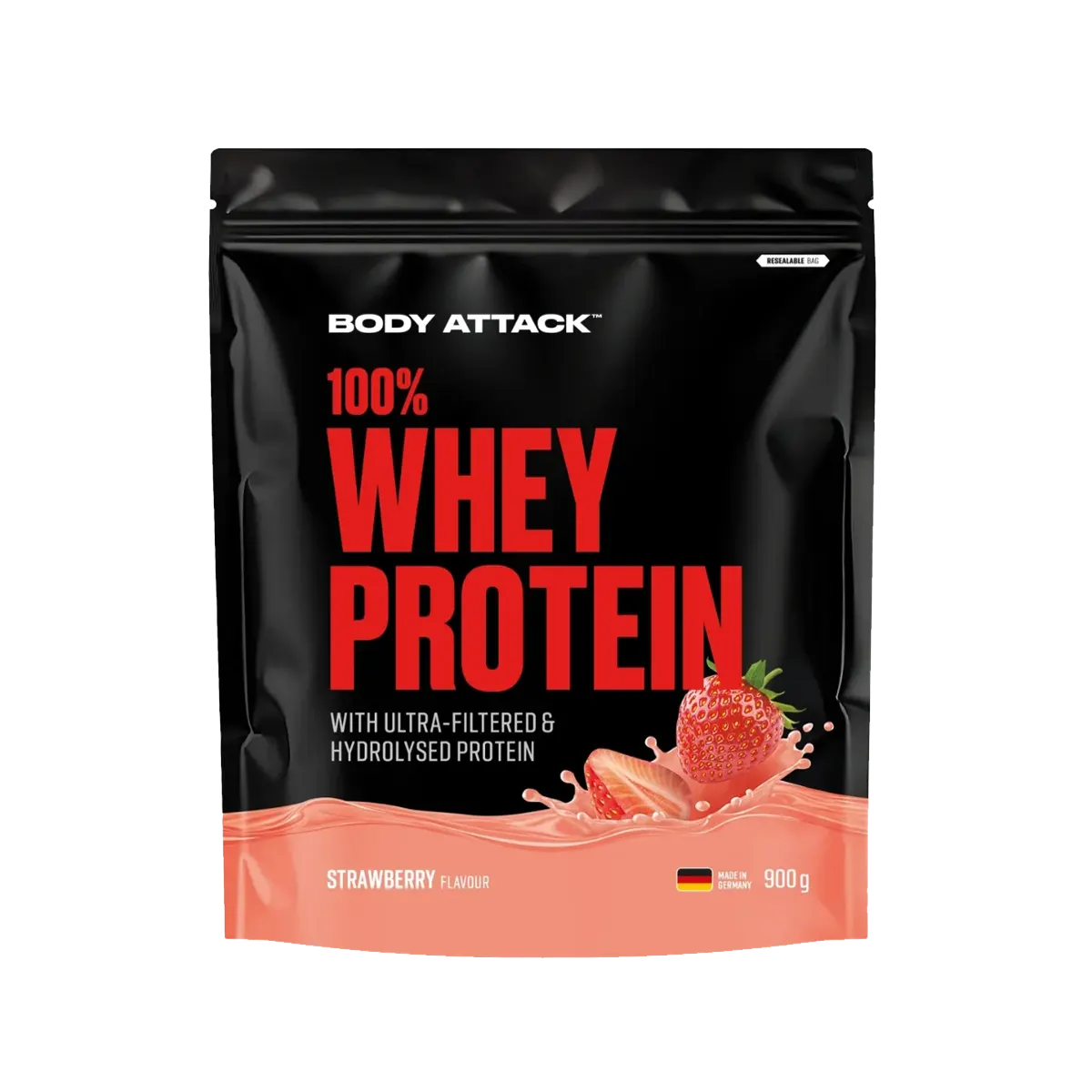 Body Attack 100% Whey Protein 900 g Molkenprotein Pulver