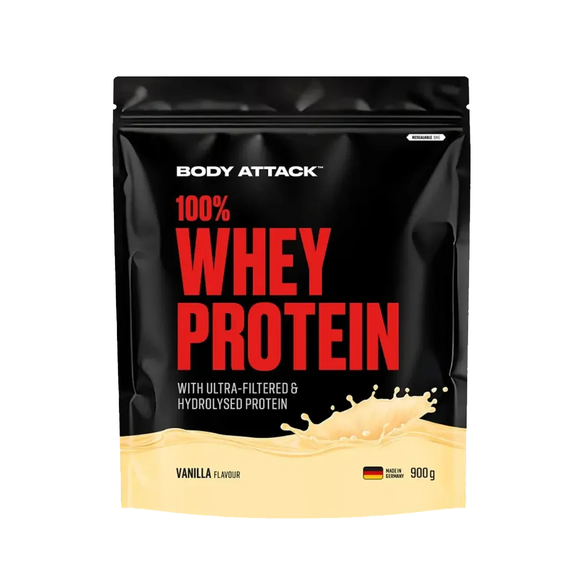 Body Attack 100% Whey Protein 900 g Molkenprotein Pulver