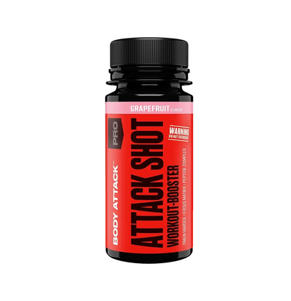 Body Attack Attack Shot 20 x 60 ml Pre-Workout Shots mit Koffein und Aminosäuren