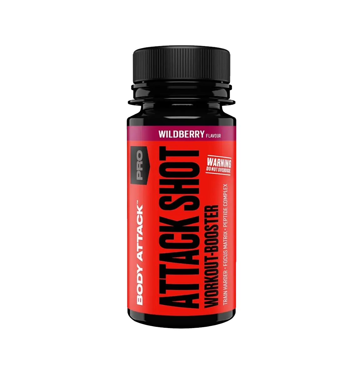 Body Attack Attack Shot 20 x 60 ml Pre-Workout Shots mit Koffein und Aminosäuren