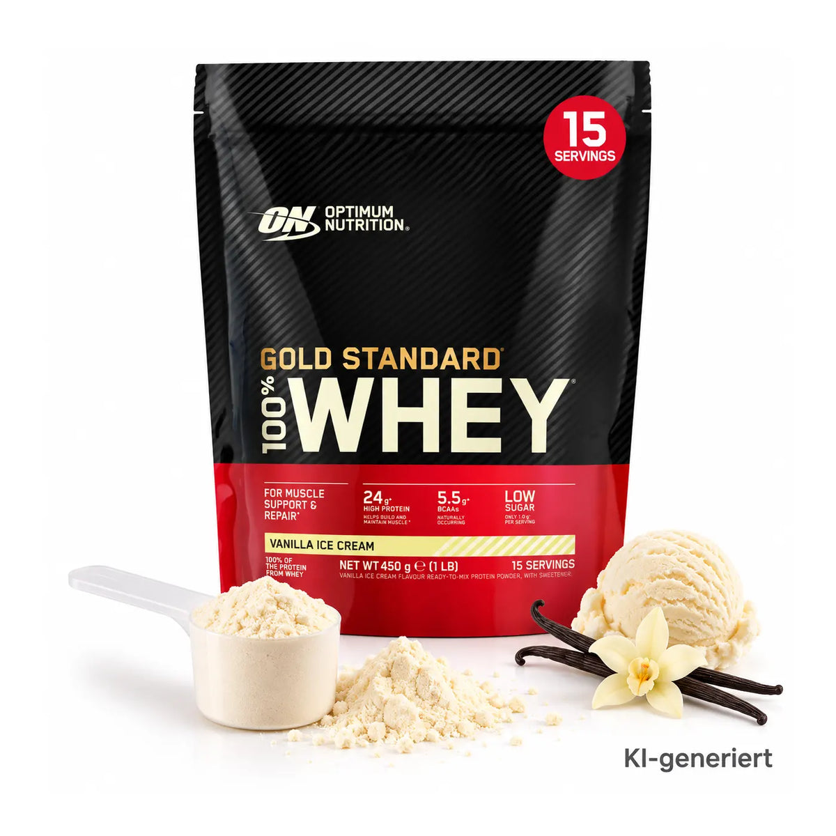 Optimum Nutrition Gold Standard Whey Vanilla Ice Cream 450 g