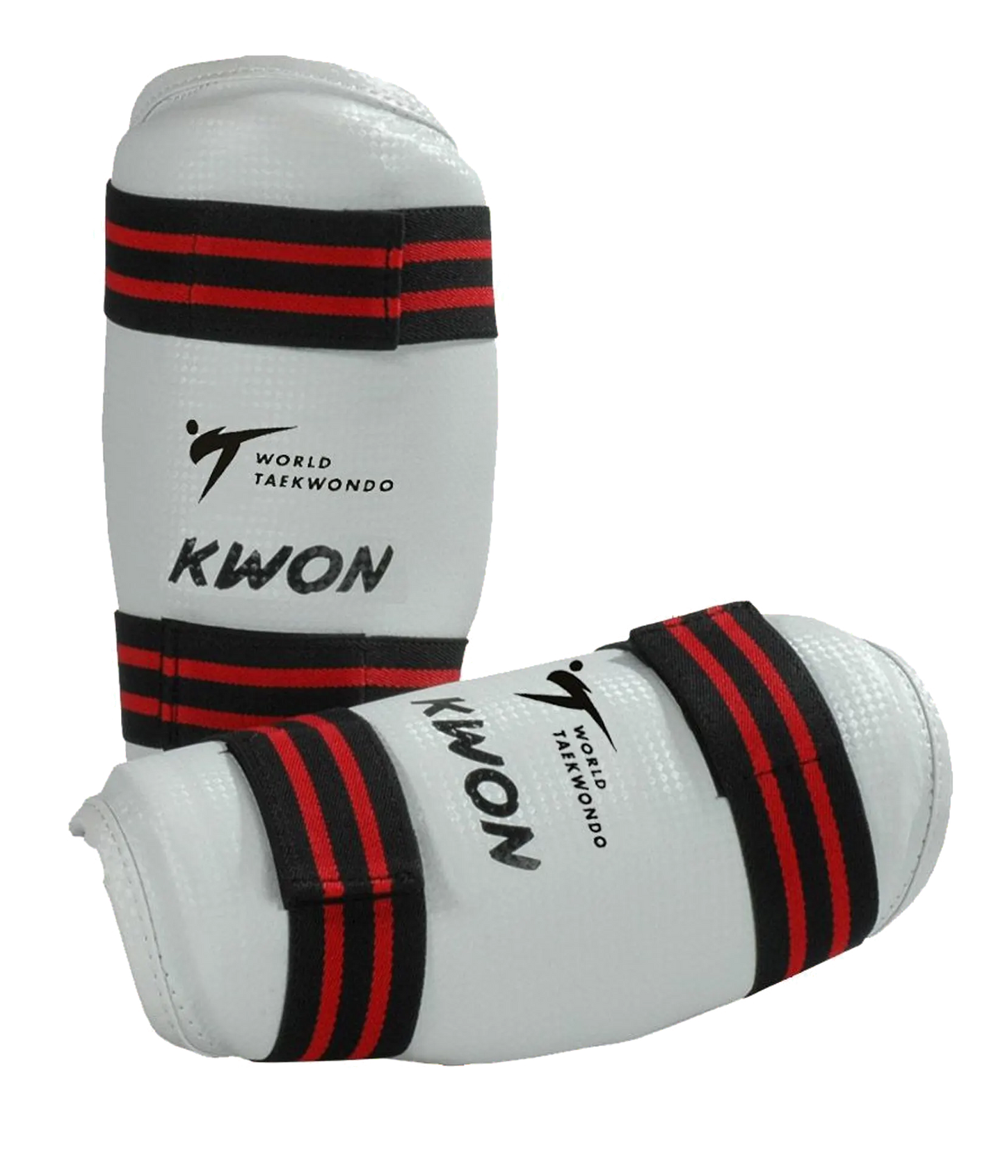 Weißer KWON Unterarmschutz Evolution WT-anerkannt für Taekwondo