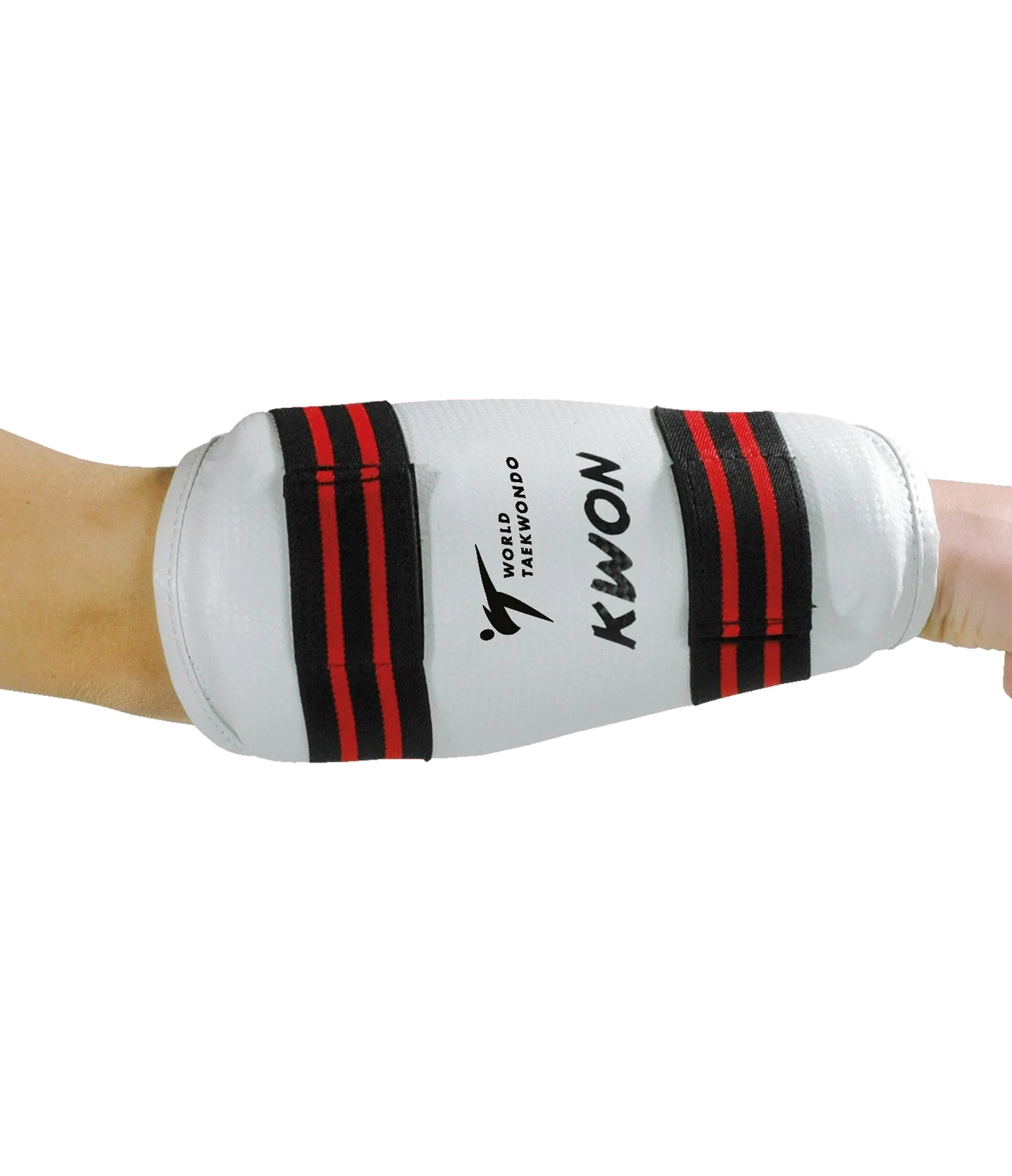 Weißer KWON Unterarmschutz Evolution WT-anerkannt für Taekwondo