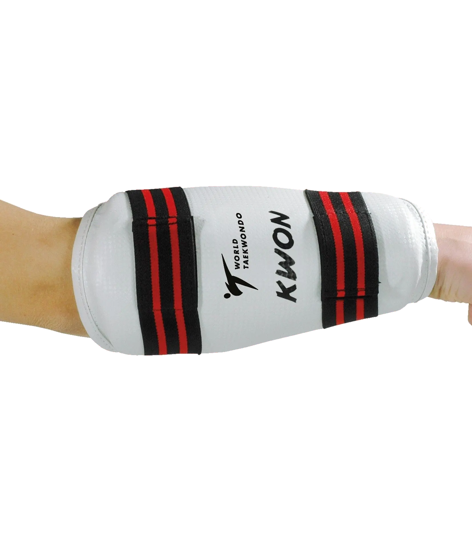 Weißer KWON Unterarmschutz Evolution WT-anerkannt für Taekwondo