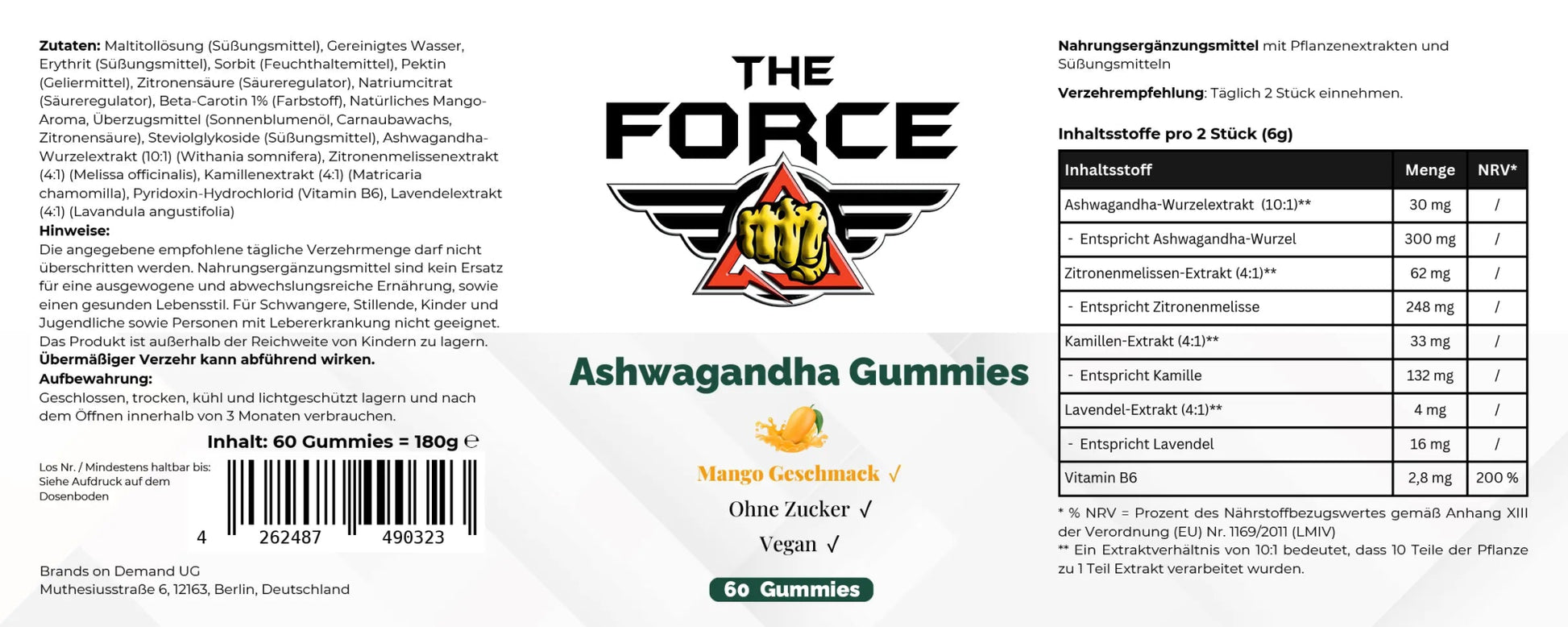 Ashwagandha Gummies - THE FORCE SPORT