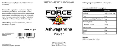 Ashwagandha Powder - 500g - THE FORCE SPORT