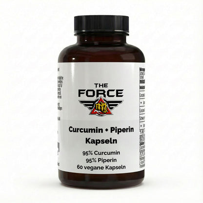 THE FORCE Kurkuma Kapseln – 95% Curcumin + Piperin, 60 vegane Kapseln, Versand aus Deutschland