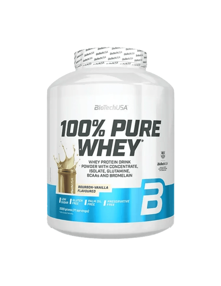 BioTechUSA 100% Pure Whey 2000 g Whey Protein 16 Sorten