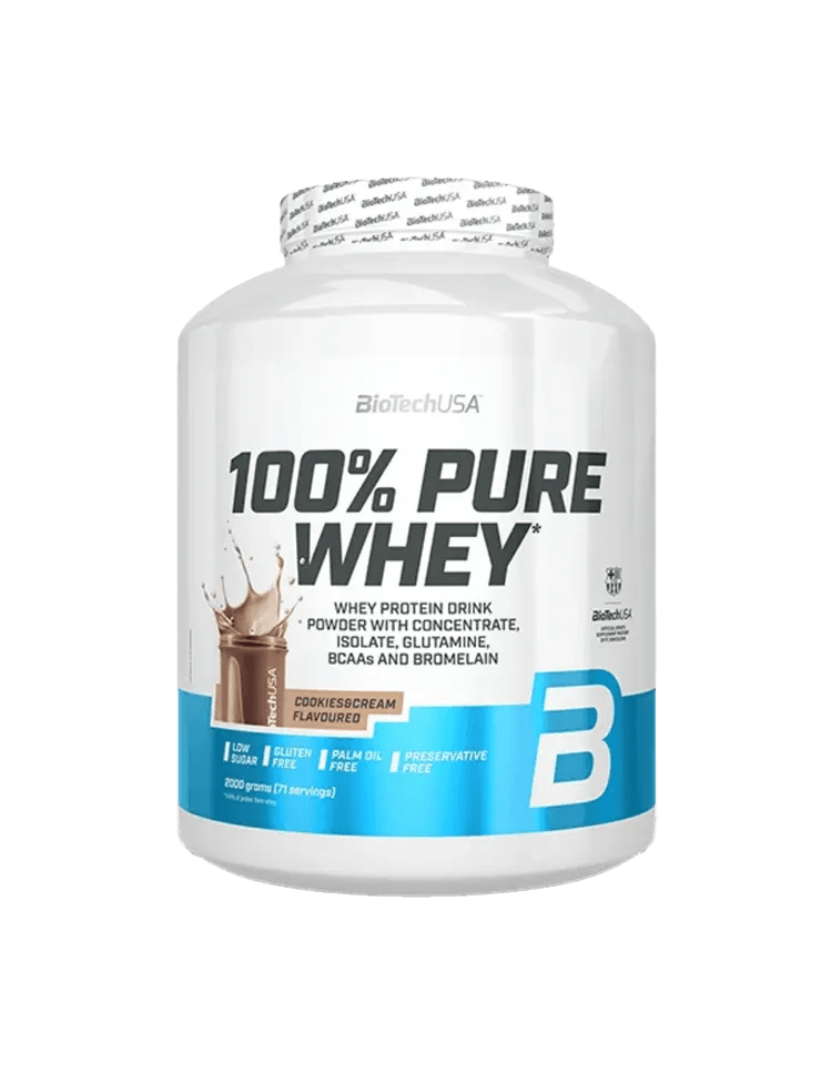 BioTechUSA 100% Pure Whey 2000 g Whey Protein 16 Sorten
