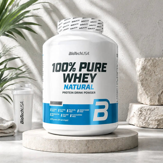 BioTechUSA 100% Pure Whey Neutral 2270g – Pure Whey Protein Powder, Unflavoured
