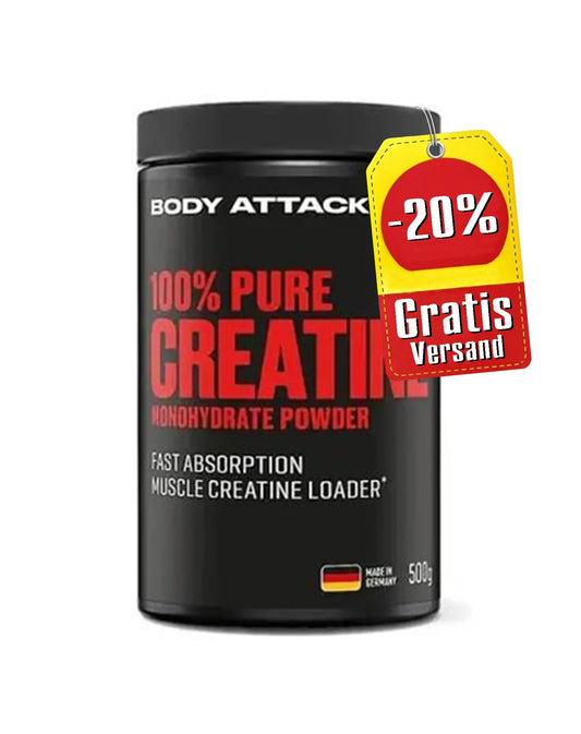 Body Attack 100% reines Kreatin-Monohydrat 500g