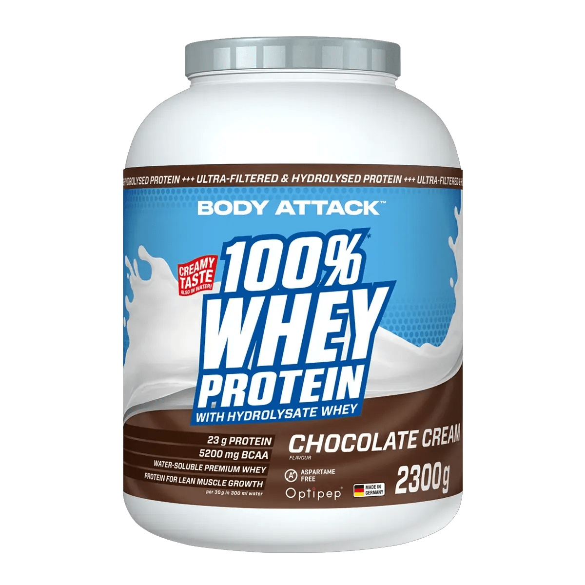 Body Attack 100% Whey Protein - 2300g - THE FORCE SPORT
