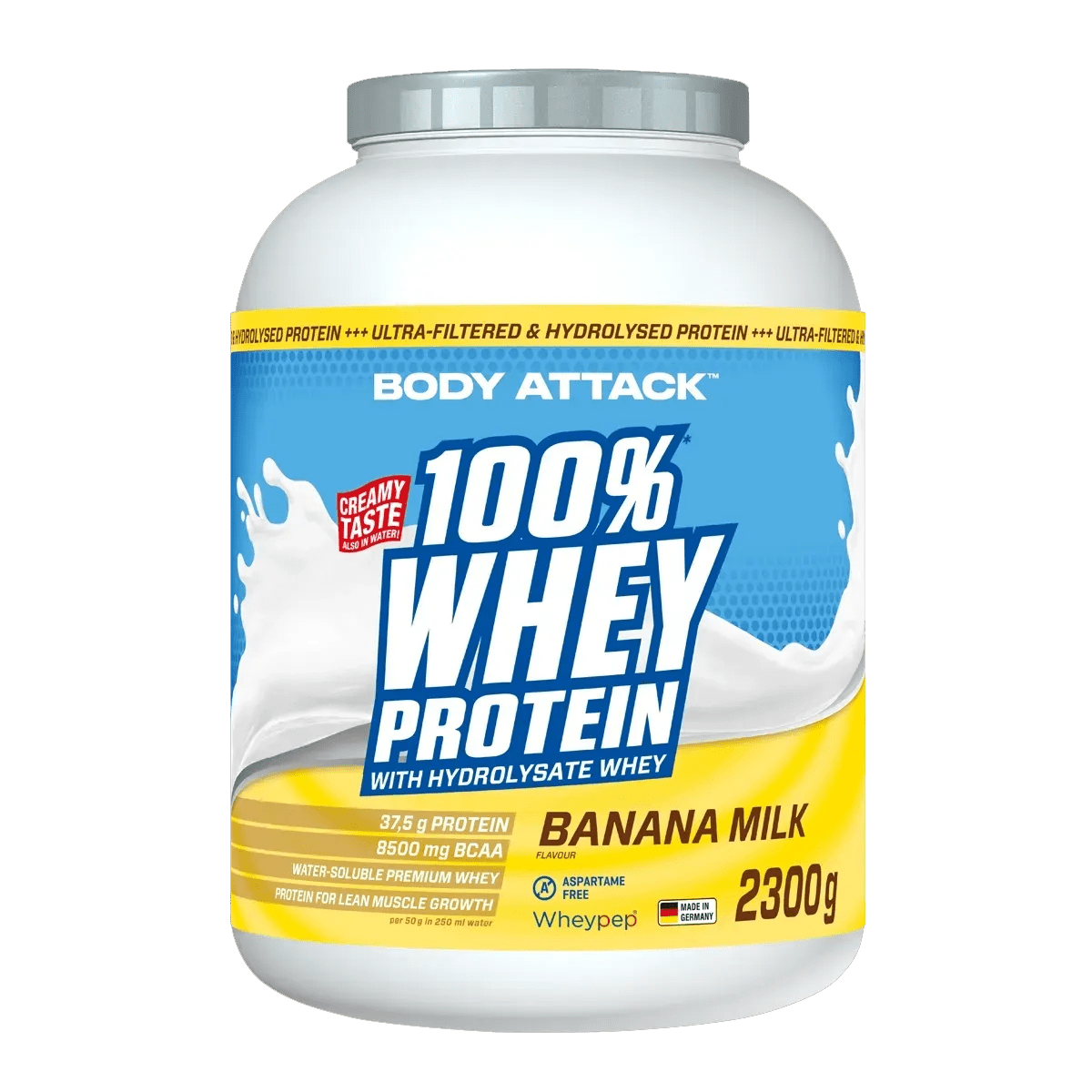 Body Attack 100% Whey Protein - 2300g - THE FORCE SPORT