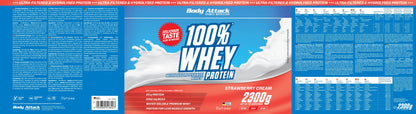 Body Attack 100% Whey Protein - 2300g – hochwertige / premium / висококачествена Body Attack 100% Whey Protein von / by / от THE FORCE SPORT | THE FORCE SPORT