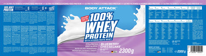 Body Attack 100% Whey Protein - 2300g – hochwertige / premium / висококачествена Body Attack 100% Whey Protein von / by / от THE FORCE SPORT | THE FORCE SPORT