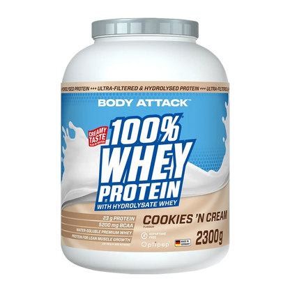 Body Attack 100% Whey Protein - 2300g – hochwertige / premium / висококачествена Body Attack 100% Whey Protein von / by / от THE FORCE SPORT | THE FORCE SPORT