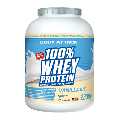 Body Attack 100% Whey Protein - 2300g – hochwertige / premium / висококачествена Body Attack 100% Whey Protein von / by / от THE FORCE SPORT | THE FORCE SPORT