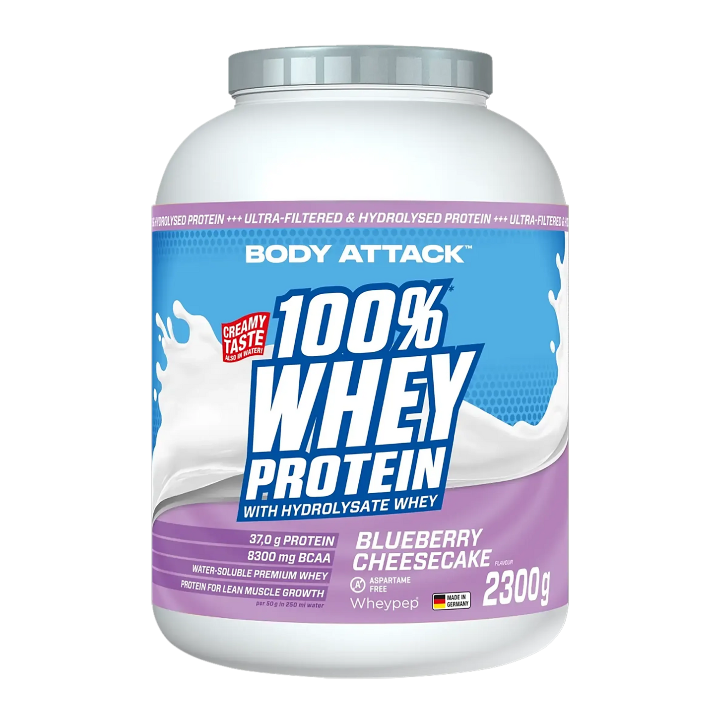 Body Attack 100% Whey Protein - 2300g – hochwertige / premium / висококачествена Body Attack 100% Whey Protein von / by / от THE FORCE SPORT | THE FORCE SPORT