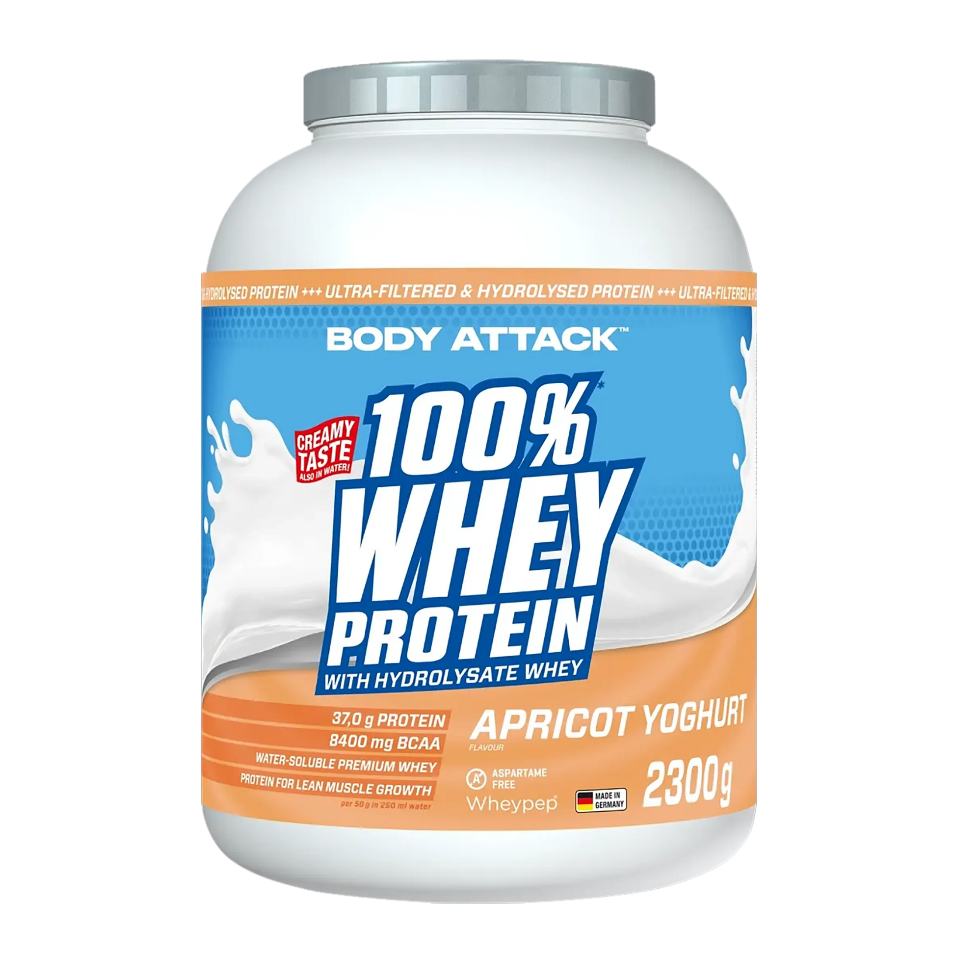 Body Attack 100% Whey Protein - 2300g – hochwertige / premium / висококачествена Body Attack 100% Whey Protein von / by / от THE FORCE SPORT | THE FORCE SPORT