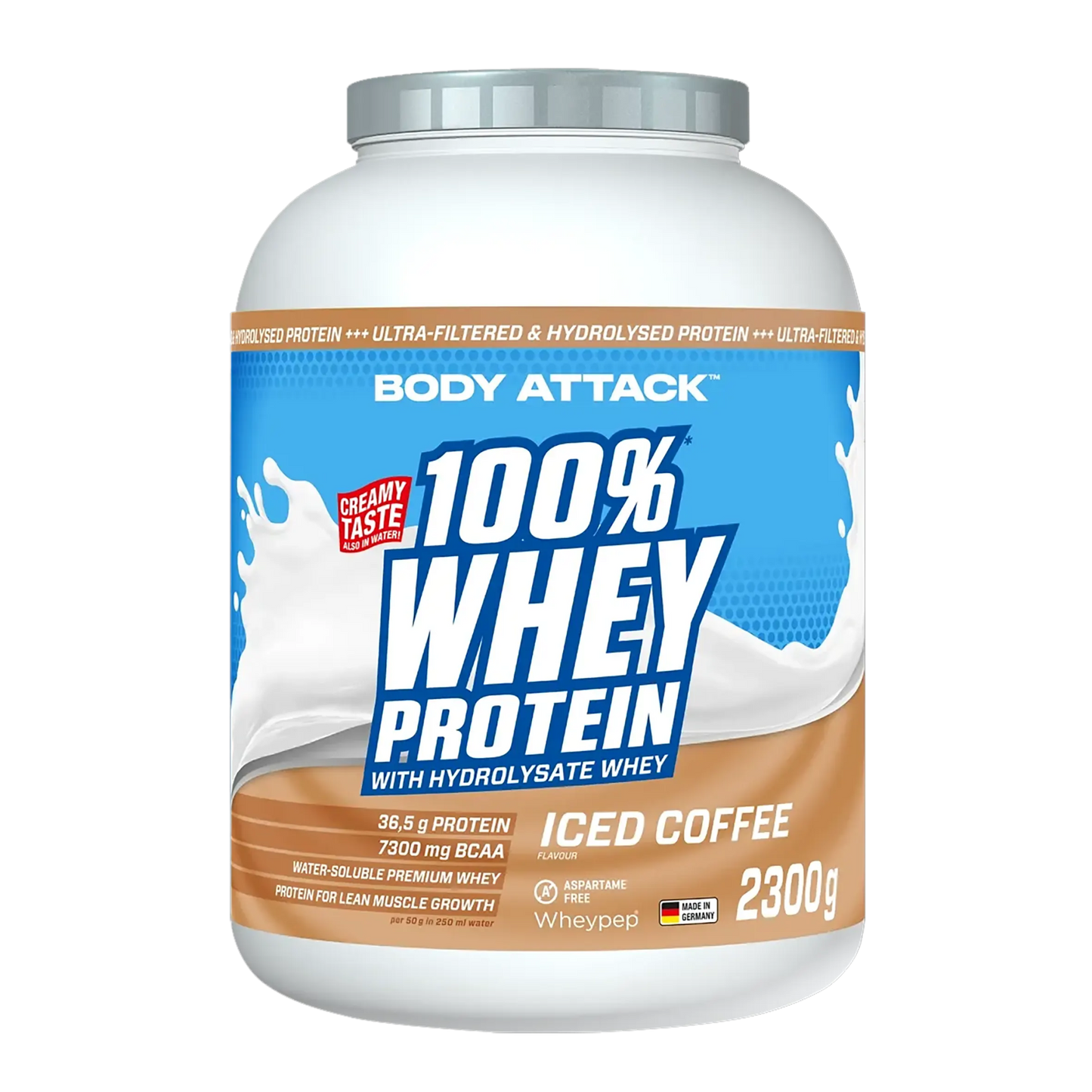 Body Attack 100% Whey Protein - 2300g – hochwertige / premium / висококачествена Body Attack 100% Whey Protein von / by / от THE FORCE SPORT | THE FORCE SPORT